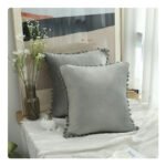 Funda Almohadon Cuadrado Puntillas Decorativo Cierre 40x40cm - Imagen 2