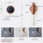 Lampara Pared Mesita Linterna Led Sensor Movimiento Usb Imán - Imagen 2