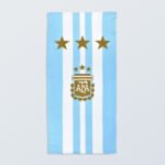 Toallon Playero Estampado Argentina Campeon Messi 70x150 Afa 3 Estrellas - Imagen 2
