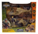 Juguete Set Soldado Guerra Moto Tanque Avion Helicoptero - Imagen 3