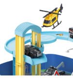 Juguete Pista Autos Mochila Policia Bombero Construccion Color Azul - Imagen 5