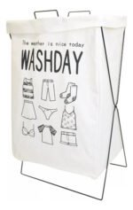 Canasto Organizador Ropa Sucia Plegable Cesto Estructura - Imagen 6