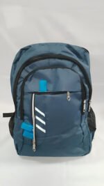 Mochila Clasica Estilo Escolar 46x31x14 Reforzada Urbana Color Azul Diseño De La Tela Liso - Imagen 3