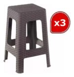 Banqueta Apilable Simil Ratan Plastico Banquitobabymovil - Imagen 15