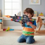 Juguete Pistola Ametralladora Luz Sonido Vibracion Babymovil Color Negro - Imagen 3