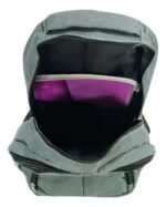 Mochila Clasica Estilo 48x33x15 Escolar Urbana Reforzada Color Gris Diseño De La Tela Liso - Imagen 3