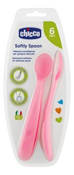 Cuchara Blanda Silicona Bebe 6m+ Softly Spoon X2 Chicco