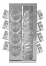 Especiero Condiment Giratorio X 16 Acero Inox Cuadrado - Imagen 2