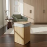 Cesto Canasto Ropa Laundry Bambú Bamboo Esquina Esquinero - Imagen 4