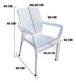 Silla Apilable Plastica Malbec Patas Aluminio Reforzada - Imagen 11