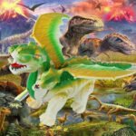 Juguete Dinosaurio 3 Cabezas Luz Sonido Camina Huevos 43 Cm - Imagen 4