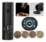 Pimentero Eléctrico Automático C/ Luz Led Molinillo 18cm Color Negro - Imagen 2