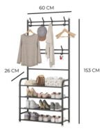 Perchero Armable Zapatos Organizador De Ropa Hierro 80 Cm - Imagen 2