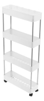 Carrito Organizador De Cocina Angosto Con 4 Estantes Ruedas - Imagen 3