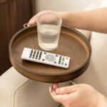 Bandeja Mesa Auxiliar Sillon Redonda Bambu Con Ajuste - Imagen 4