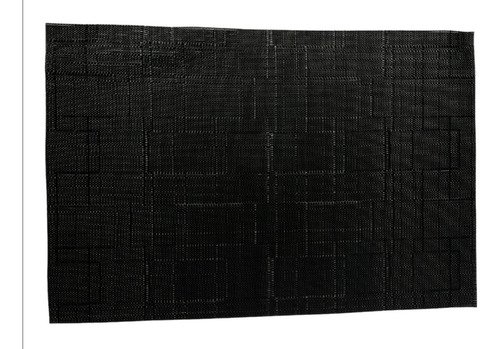 Set X6 Individuales De Mesa Tejido 30x45 Premium Color Negro 24915