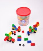 Bloques Didácticos 156 Piezas Balde Rodacross Ruedas 3+ Años Plástico