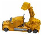 Juguete Auto Transformers Luz Sonidos Bombero Excavadora Color Amarillo - Imagen 3
