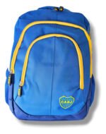Mochila River Boca Licencia Grande Reforzada Escudo Diseño De La Tela Liso - Imagen 2