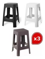 Banqueta Apilable Simil Ratan Plastico Banquitobabymovil - Imagen 19