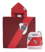 Toalla Poncho Infantil Argentina River Boca Mochila 70x140cm - Imagen 10