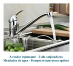 Canilla Griferia Monocomando Cuello Largo Cocina Color Plateado - Imagen 4