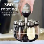 Set Especieros Acero Inoxidable Con Frascos De Vidrio X6 - Imagen 2