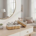 Set X3 Canastos Organizadores Laundry Bambu Bamboo Tela - Imagen 3