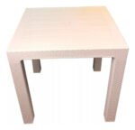 Mesa Cuadrada Alta Simil Ratán 80x80x75cm Reforzada Exterior - Imagen 2