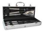 Set Parrilla Parrillero 5 Piezas Acero Inox Asado Estuche - Imagen 3