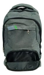 Mochila Clasica Estilo 48x33x15 Escolar Urbana Reforzada Color Gris Diseño De La Tela Liso - Imagen 4