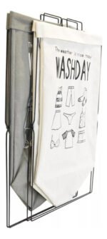 Canasto Organizador Ropa Sucia Plegable Cesto Estructura - Imagen 8