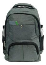 Mochila Clasica Estilo 48x33x15 Escolar Urbana Reforzada Color Gris Diseño De La Tela Liso