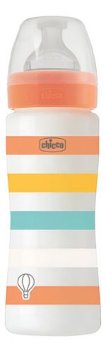 Mamadera Bebe Chicco  Wellbeing 330ml De Flujo Rapido