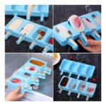 Molde De Silicona Para 3 Paleta Helado Bombon Palito Freezer - Imagen 4