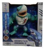 Juguete Muñeco Articulado Tiburon Dinosaurio Con Luz Sonido - Imagen 2