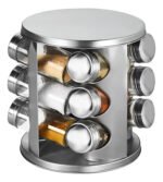 Especiero Condimentero Giratorio X12 Acero Inox Cuad O Redon Color Redondo