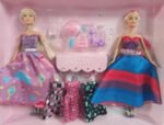 Juguete Set 2 Muñecas 30cm Tiny Fashion Vestidos Accesorios - Imagen 2