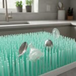 Escurridor Seca Platos Pasto Grande Cocina Bandeja 35x23 Cm  Aqua - Imagen 4