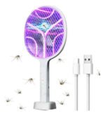 Raqueta Paleta Dym Mata Moscas Mosquitos Usb 220v Con Luz