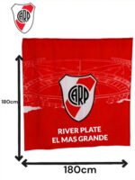 Cortina De Baño River Plate Color Rojo Y Blanco Club - Imagen 5