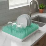 Escurridor Seca Platos Pasto Grande Cocina Bandeja 35x23 Cm  Aqua - Imagen 2