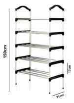 Botinero Organizador Zapatos Zapatillas 5 Estantes Negro - Imagen 3