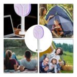 Raqueta Paleta Dym Mata Moscas Mosquitos Usb 220v Con Luz - Imagen 4