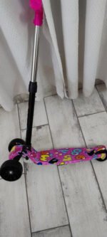 Monopatín Plegable Ruedas 3 Con Luz Infantil Niños Freno - Imagen 5