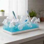 Escurridor Seca Platos Pasto Grande Cocina Bandeja 35x23 Cm  Celeste - Imagen 3