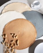 Manteles Individuales De Mesa Colores Rusticos 38cm Deco X6 Color Gris Liso - Imagen 4