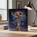 Carpeta Escolar Numero 3 Anillos X 40mm Argentina Boca River Color Afa Azul