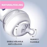 Chicco Mamadera Natural Feeling 2m+ Flujo Medio X 250 Ml Transparente - Imagen 2