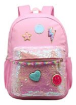 Mochila Nena Colegio Escolar Porta Notebook Lentejuelas - Imagen 3